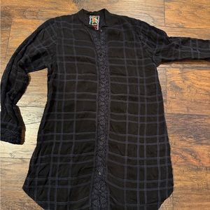 Johnny Was Black Tunic / Dress size Small
